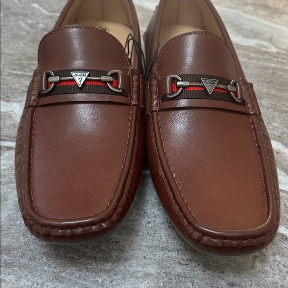 NEW GUESS Men\'s Askers Driving Loafers with Metal Accent Brown Men’s Sz 12 main image 5